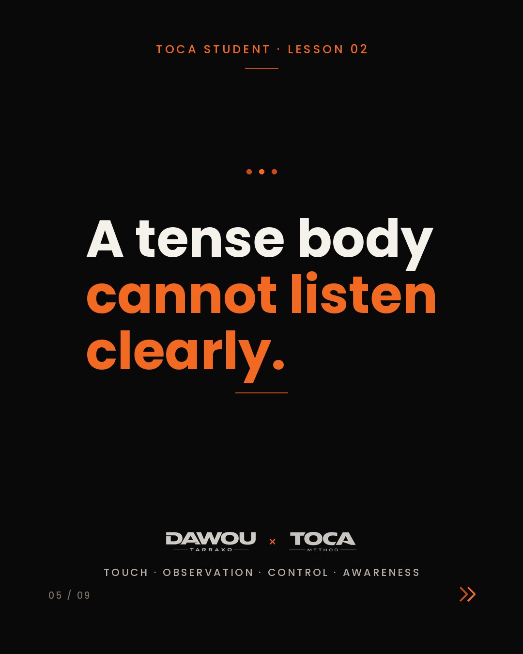 Connection in kizomba is not a stronger grip, slide 5 of 9