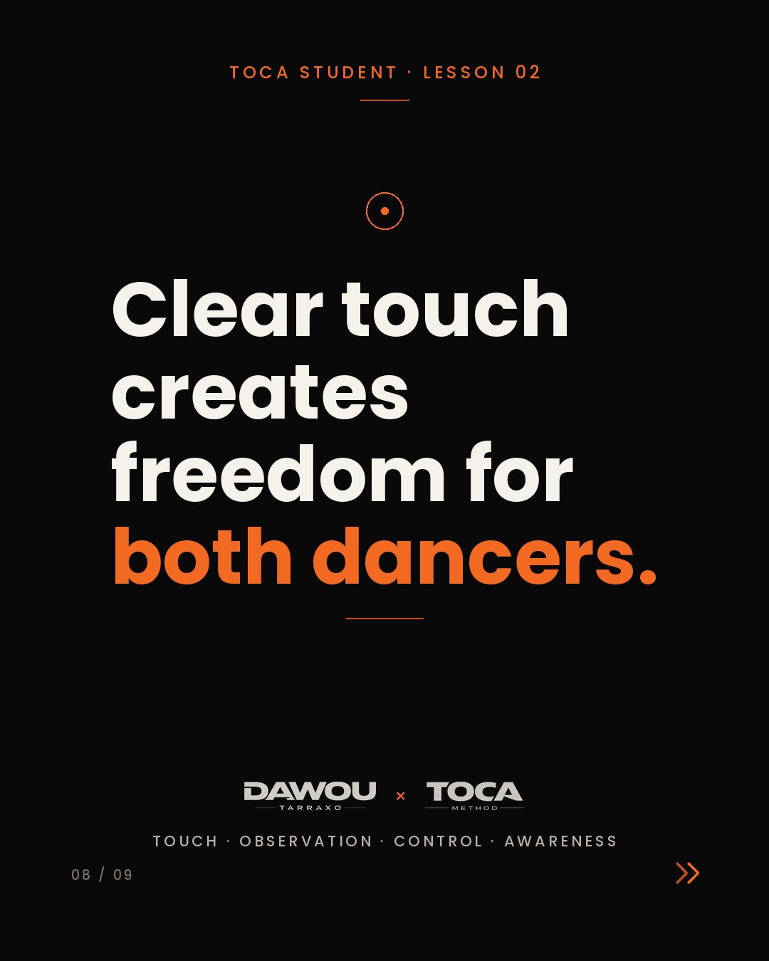 Connection in kizomba is not a stronger grip, slide 8 of 9