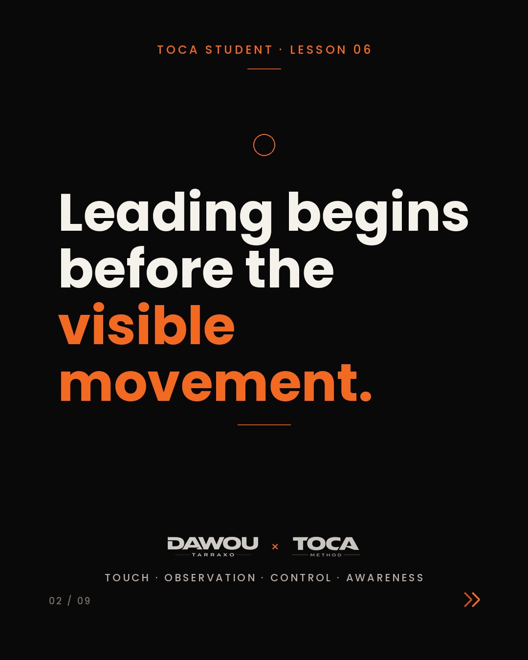 How to lead in kizomba without imposing. A leader proposes, slide 2 of 9