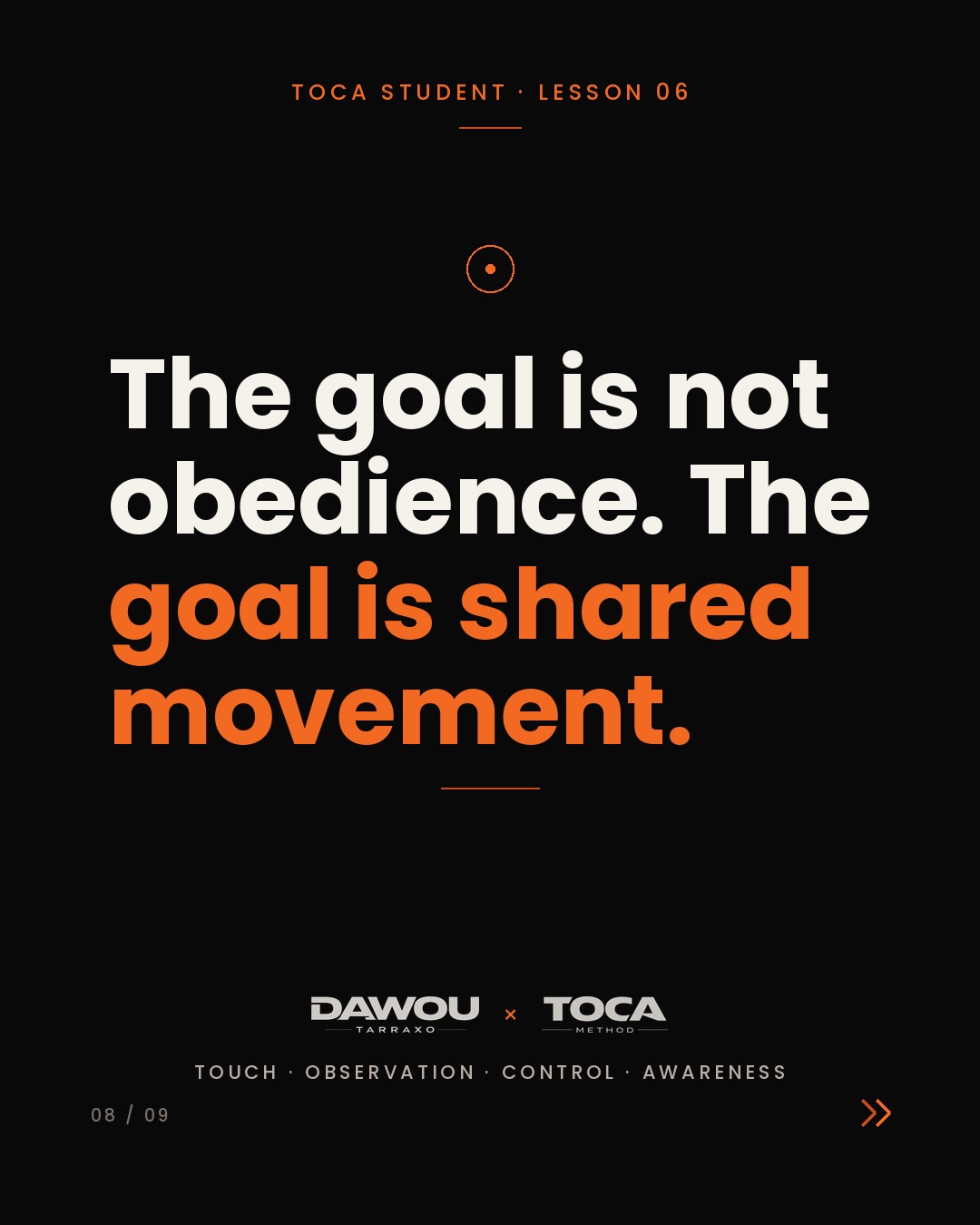 How to lead in kizomba without imposing. A leader proposes, slide 8 of 9