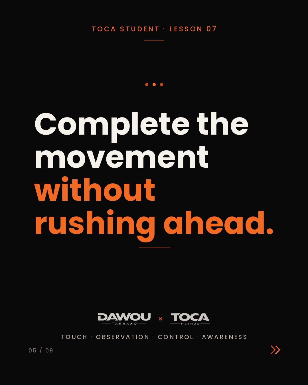 Following in kizomba is not guessing what comes next, slide 5 of 9
