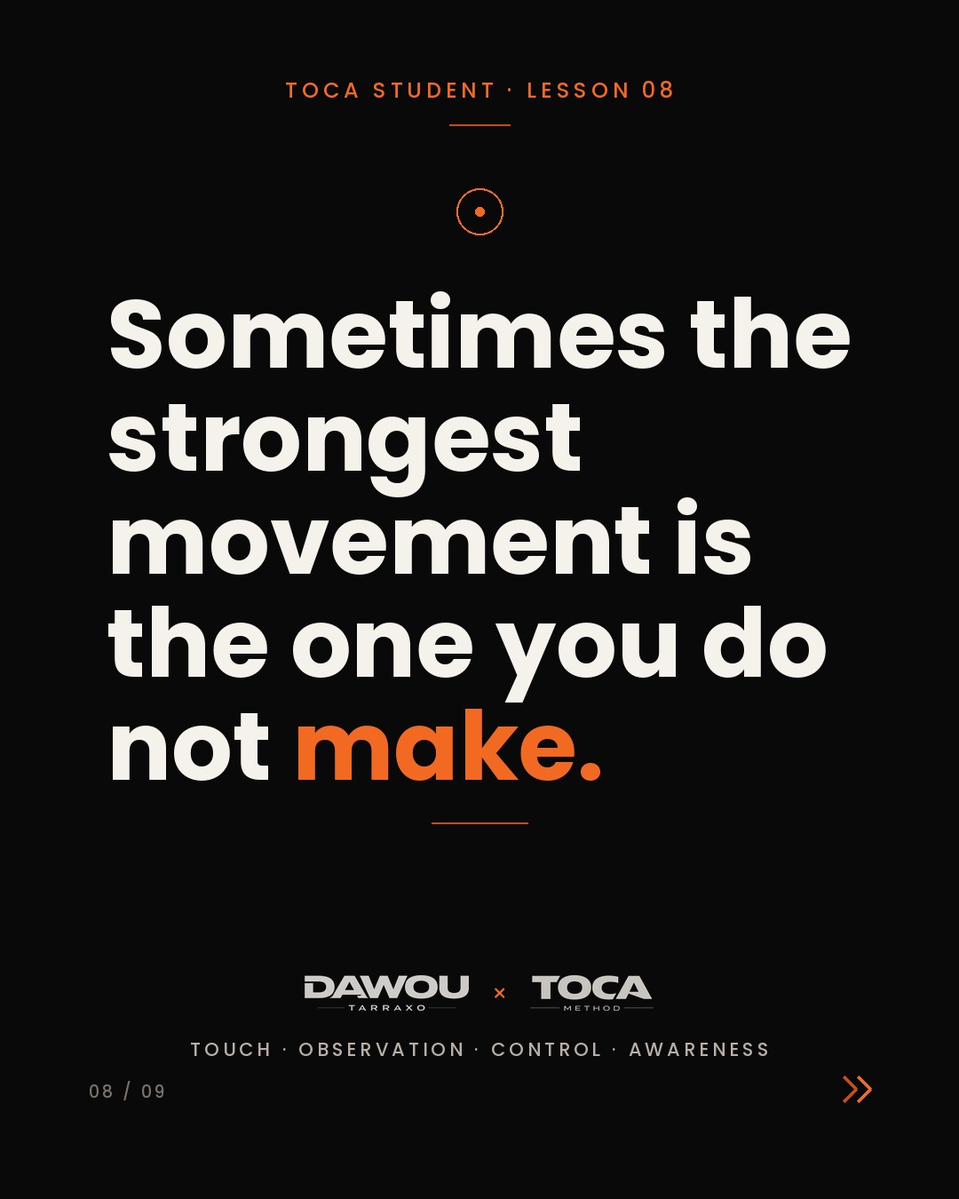 Dance the silence. Tarraxo musicality is what you do when the sound stops, slide 8 of 9