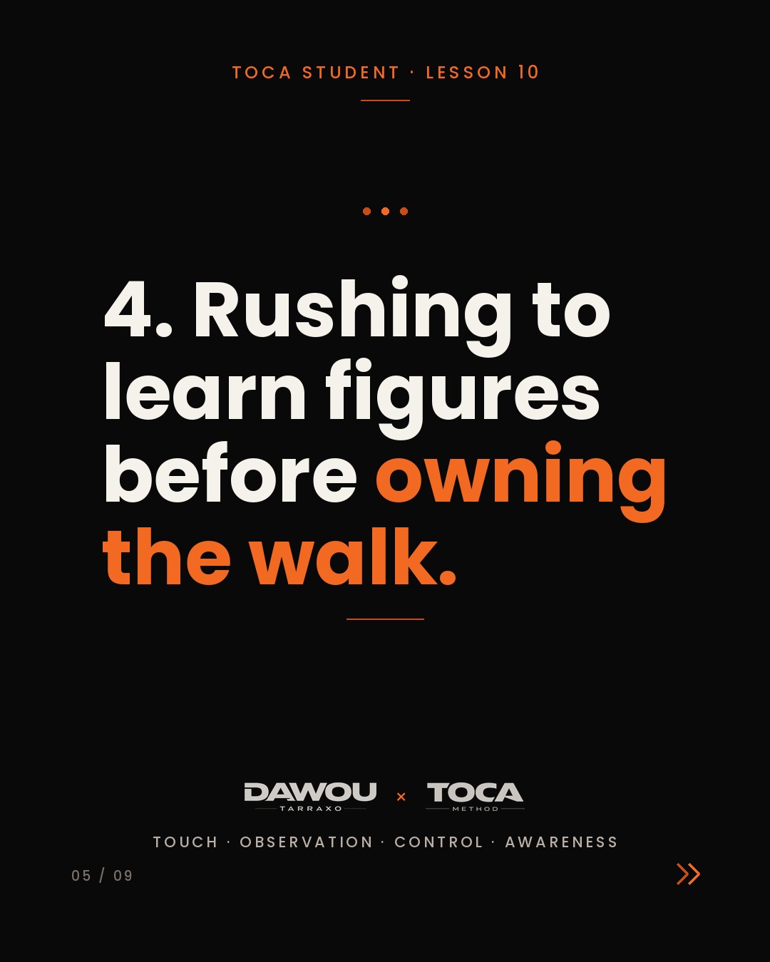 Five beginner mistakes in kizomba that slow your progress, slide 5 of 9