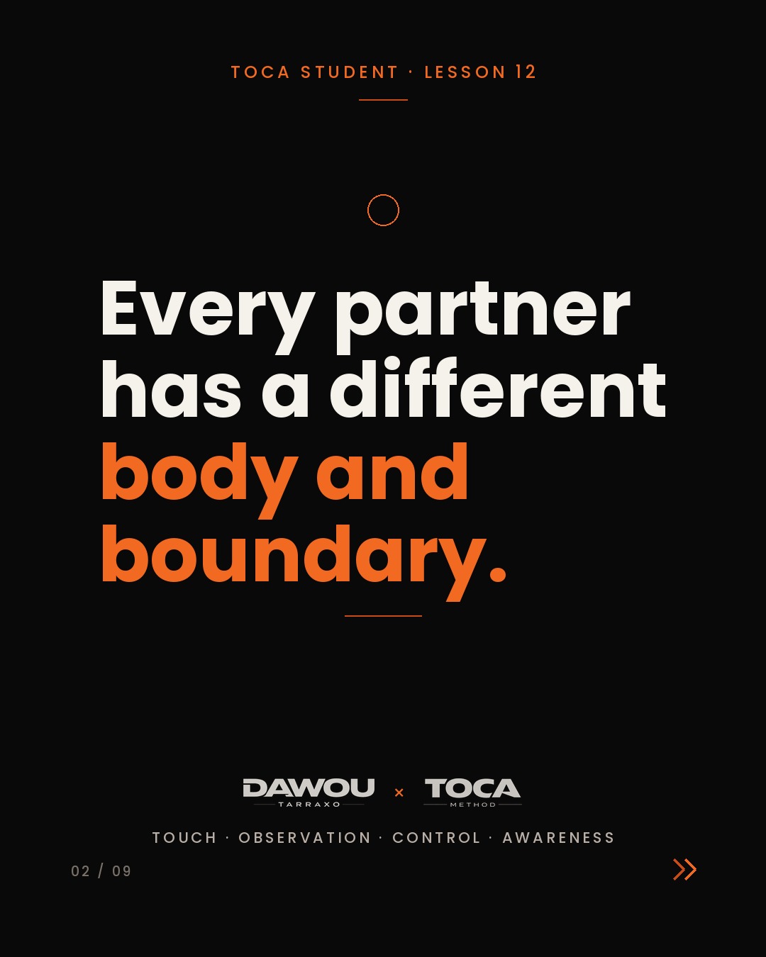 Consent and comfort in partner dance. Connection without comfort is not connection, slide 2 of 9