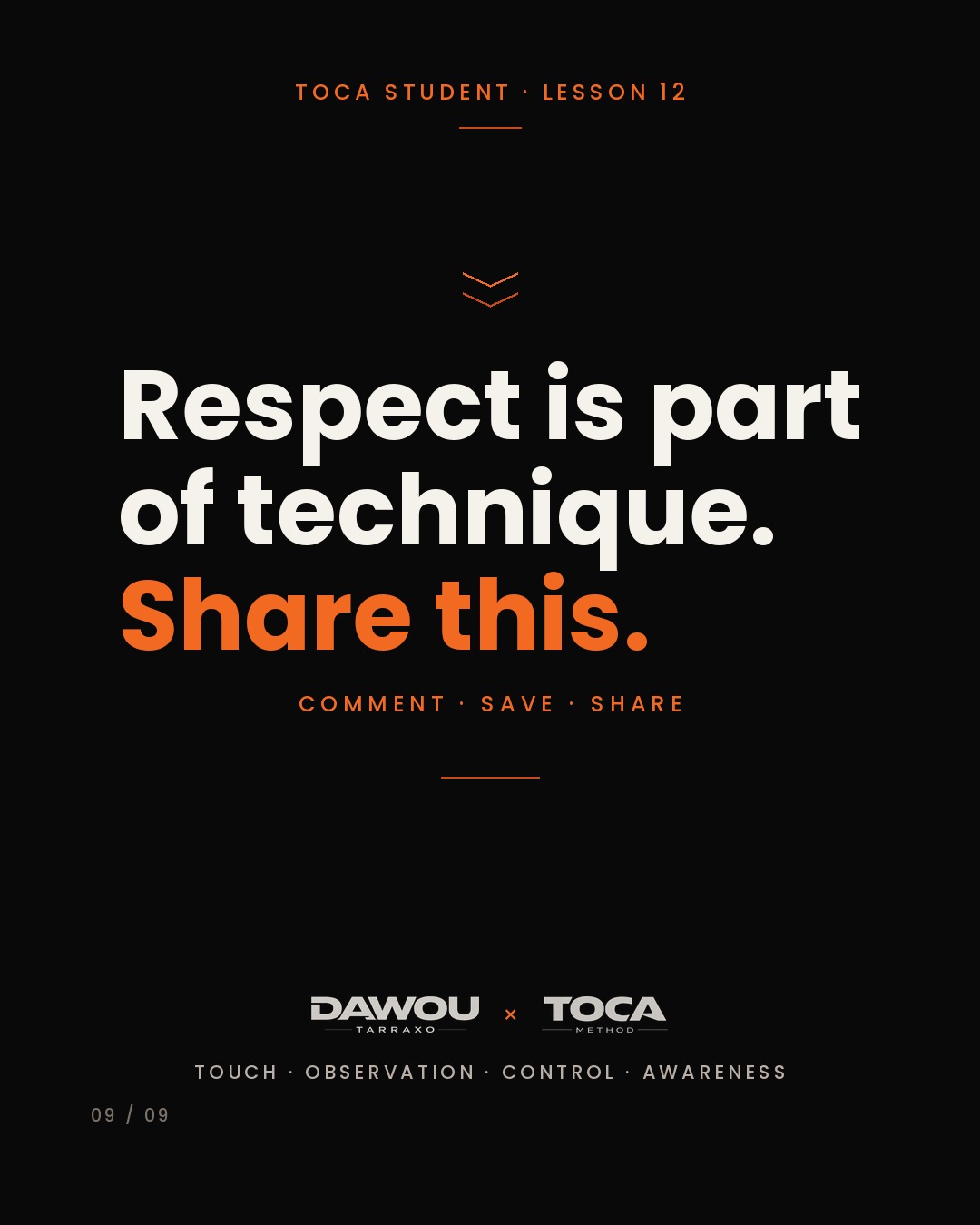 Consent and comfort in partner dance. Connection without comfort is not connection, slide 9 of 9