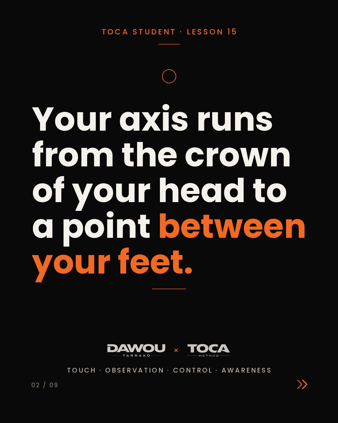 Balance before complexity. How to own your axis in partner dance, slide 2 of 9