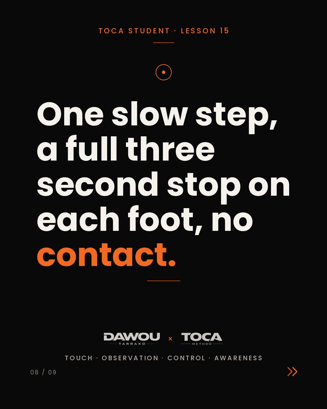 Balance before complexity. How to own your axis in partner dance, slide 8 of 9