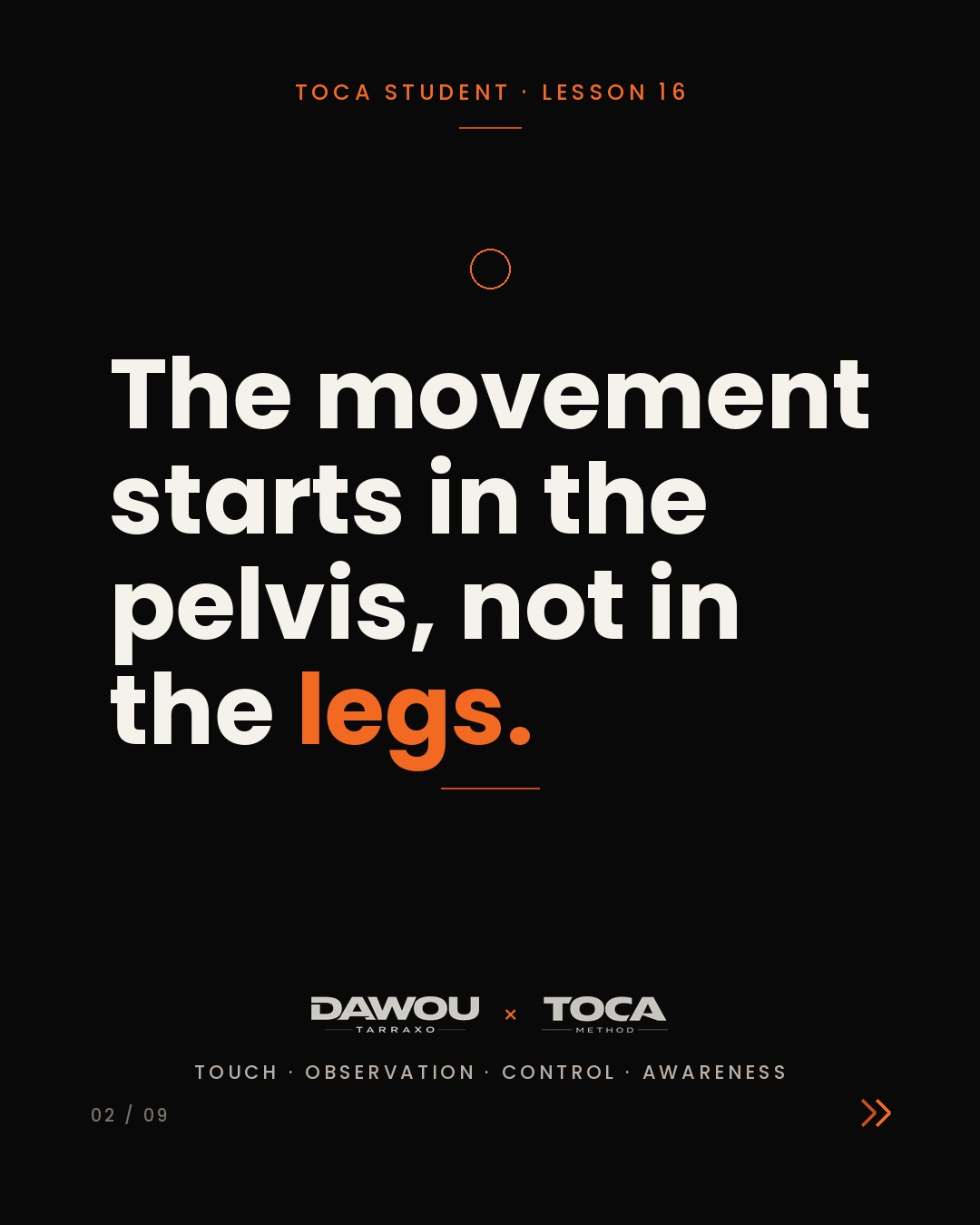 Tarraxa starts inside the body, not in the steps, slide 2 of 9