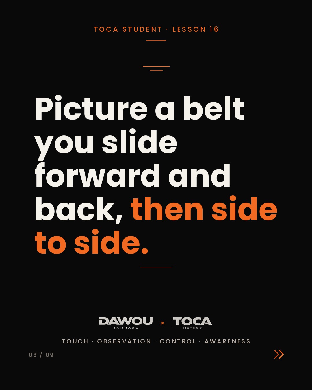 Tarraxa starts inside the body, not in the steps, slide 3 of 9