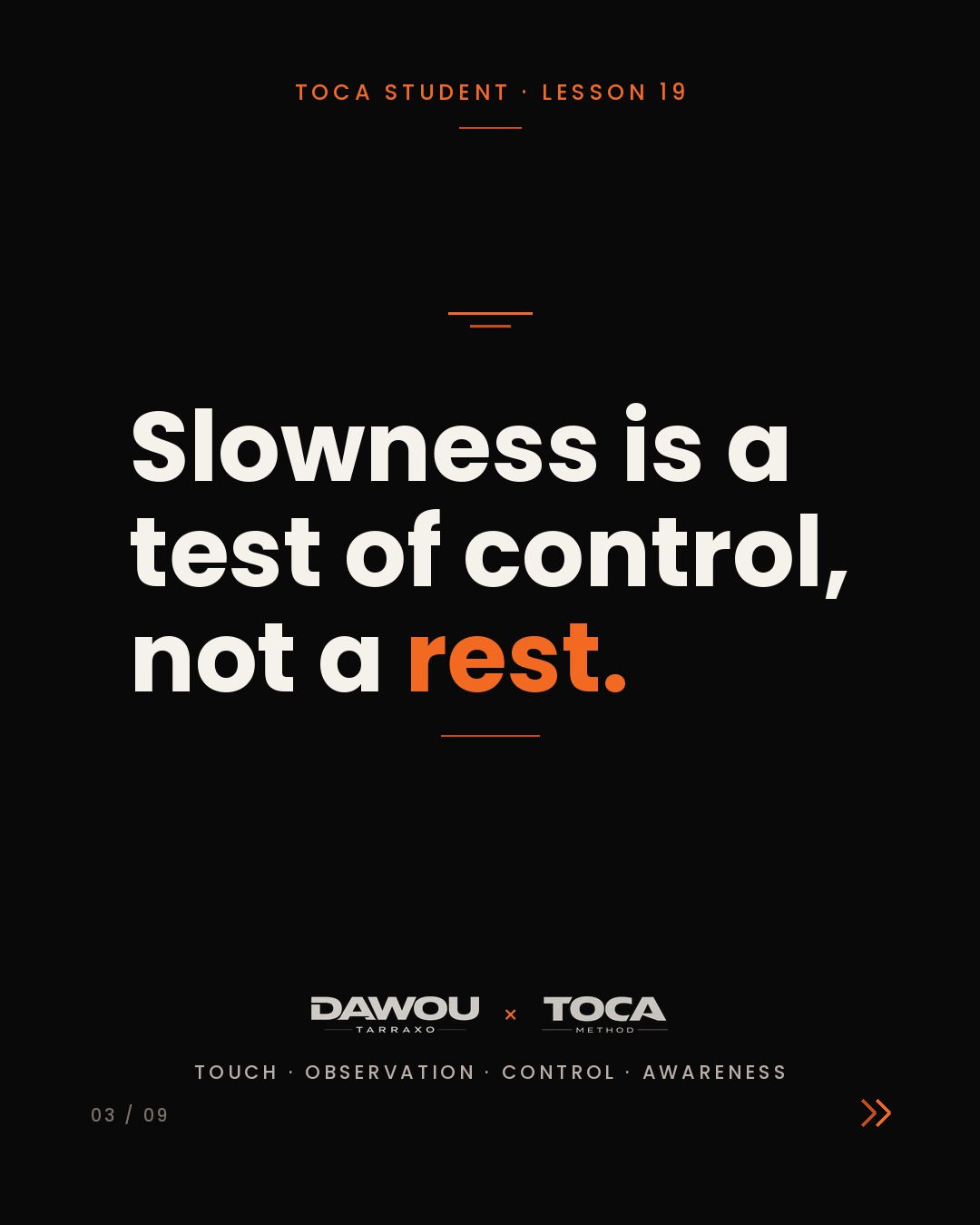 Tarraxo feeling is not just slowness, slide 3 of 9