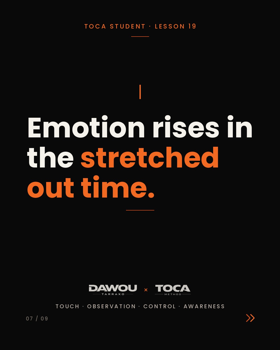 Tarraxo feeling is not just slowness, slide 7 of 9