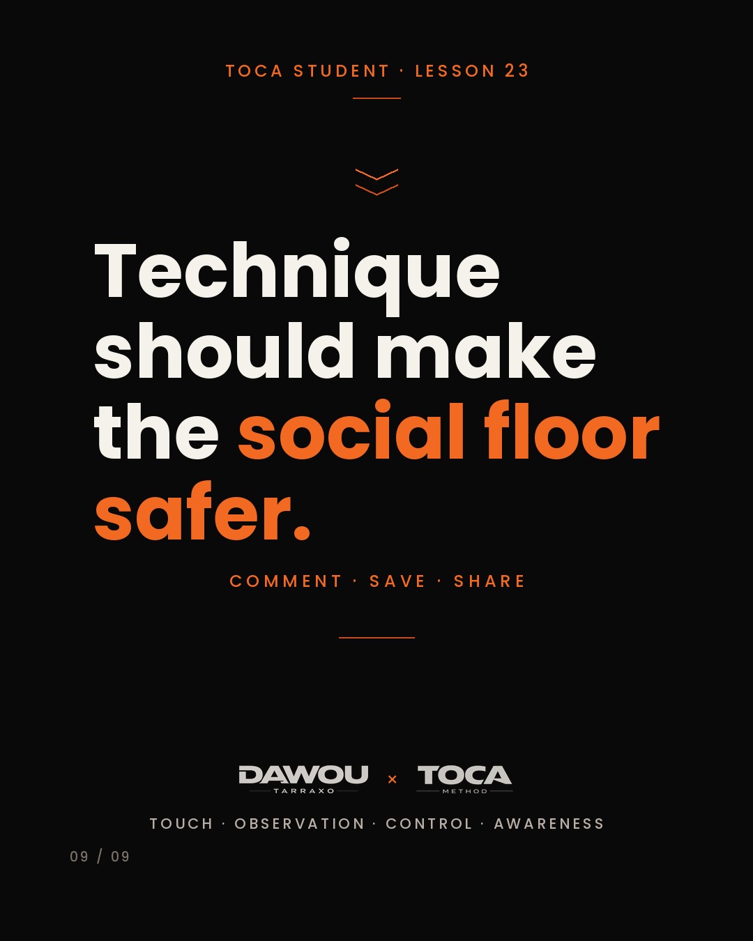 Social dance etiquette is technique, not politeness, slide 9 of 9