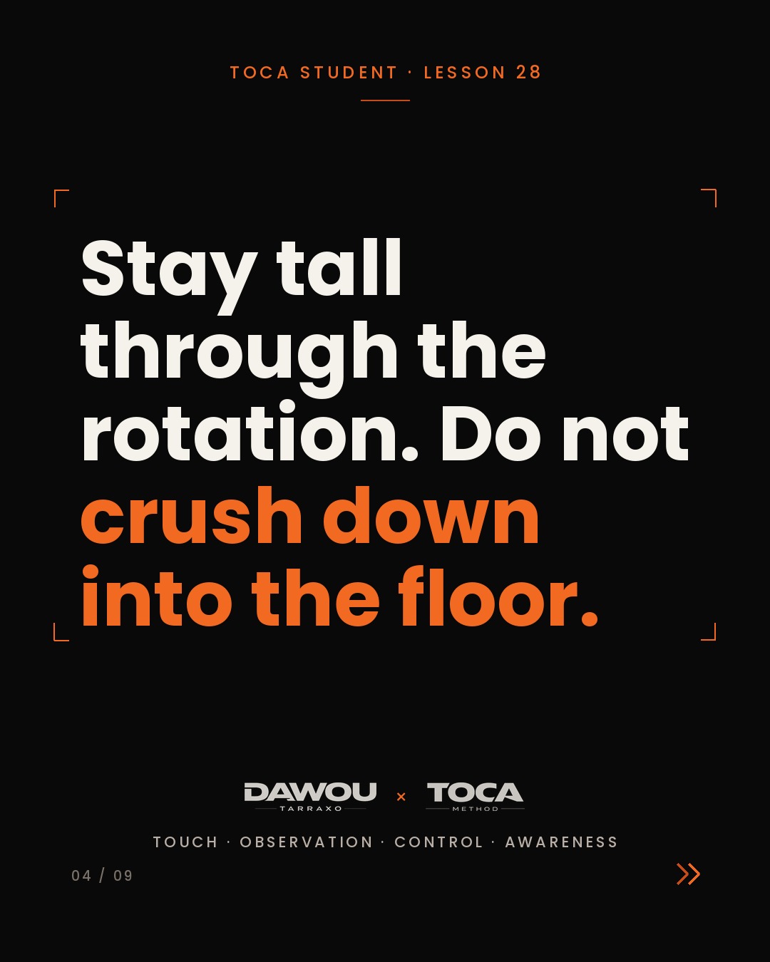 How to turn in kizomba without losing your axis, slide 4 of 9