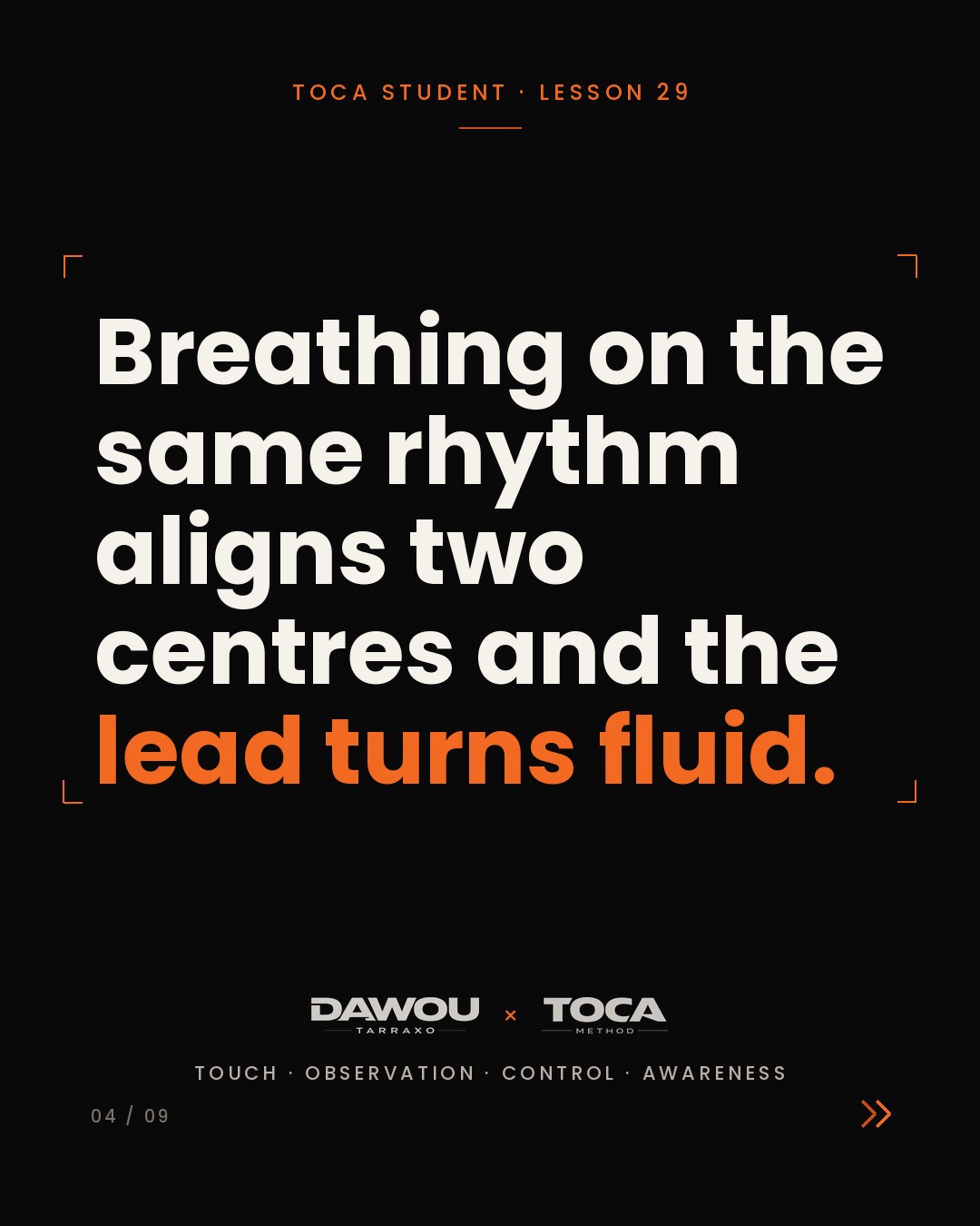Breathing together is part of the tarraxo connection, slide 4 of 9