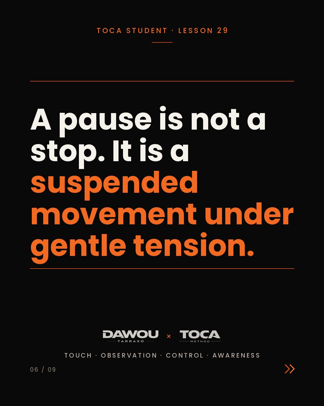Breathing together is part of the tarraxo connection, slide 6 of 9