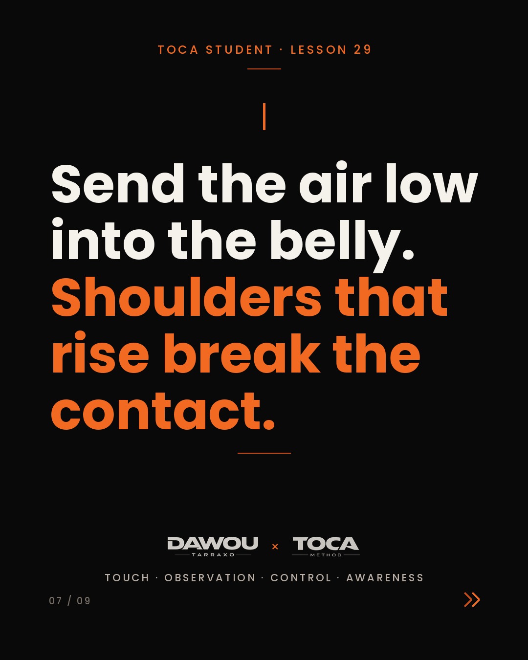 Breathing together is part of the tarraxo connection, slide 7 of 9