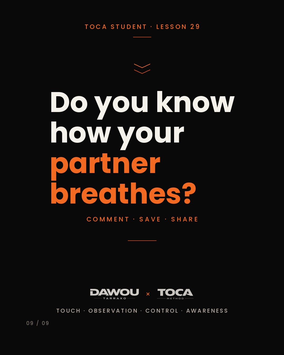 Breathing together is part of the tarraxo connection, slide 9 of 9