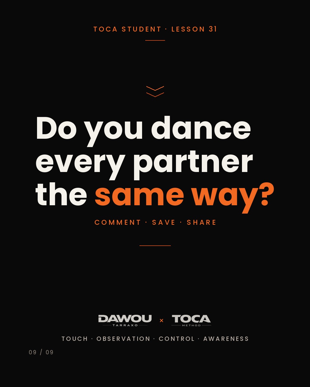 Every dance partner gives you a different amount of information, slide 9 of 9