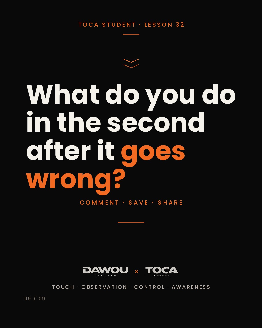 Every dance breaks. How to recover in the next half second, slide 9 of 9