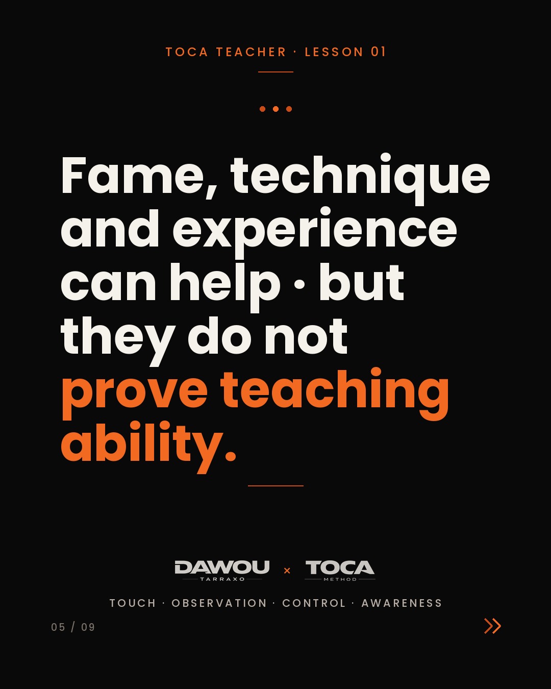 Being a great dancer does not make you a great dance teacher, slide 5 of 9