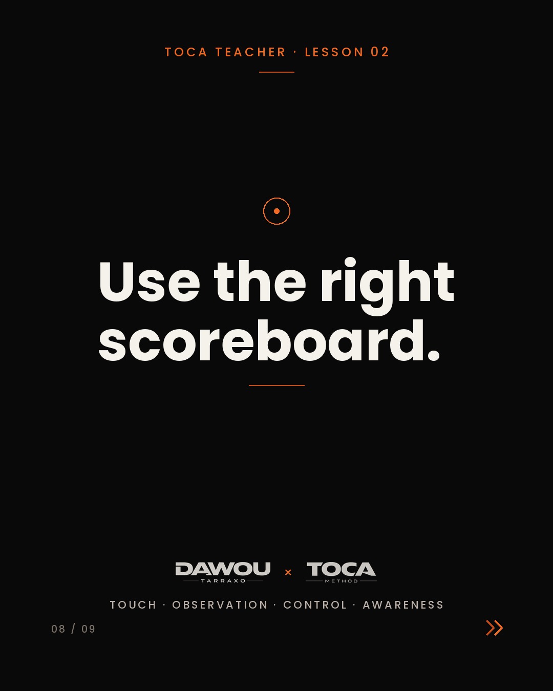The only scoreboard that matters for a dance teacher is student progress, slide 8 of 9
