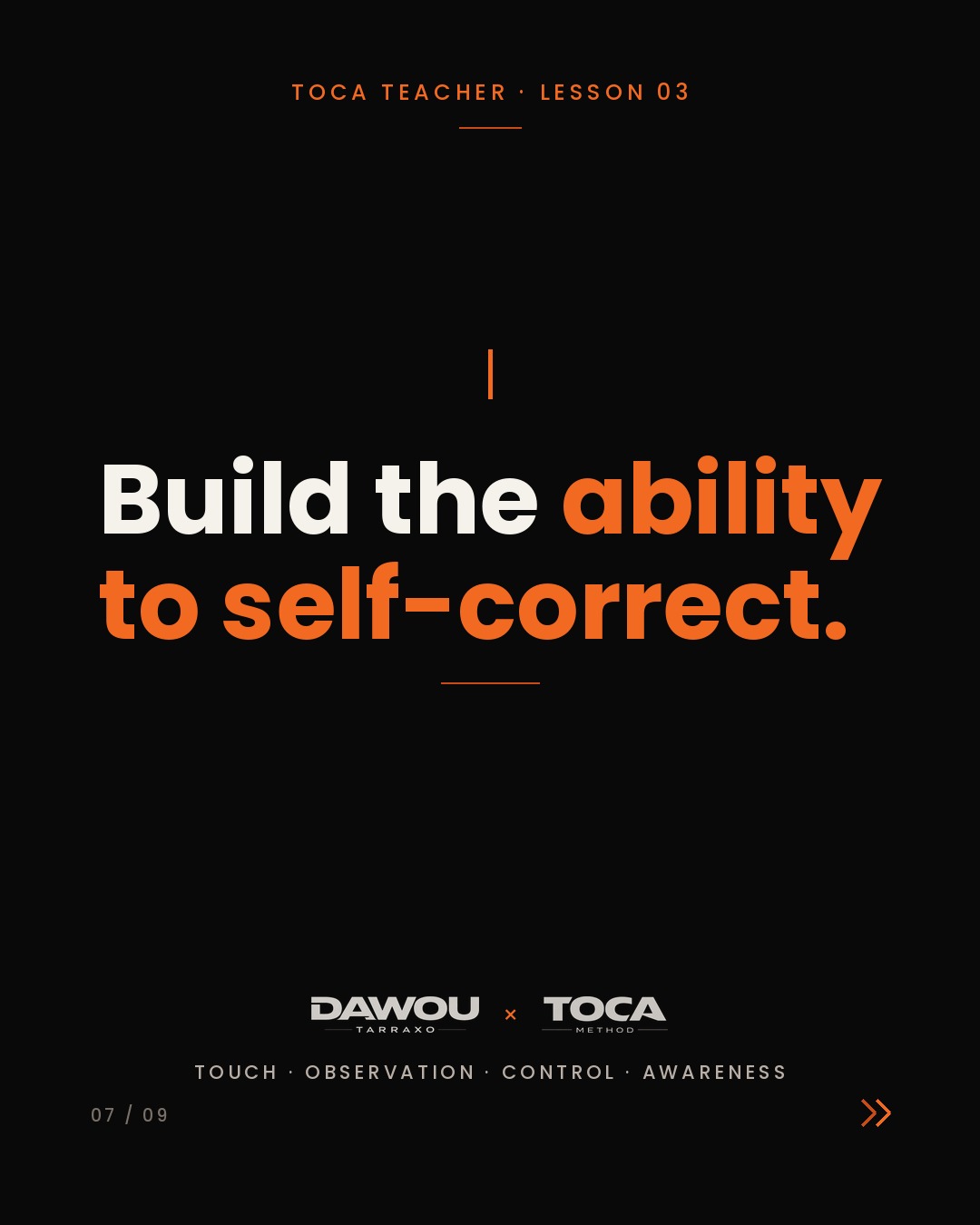 How to correct a dance student without crushing them, slide 7 of 9