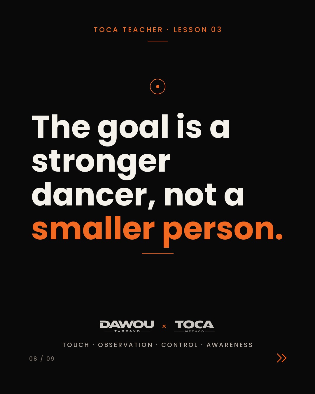 How to correct a dance student without crushing them, slide 8 of 9