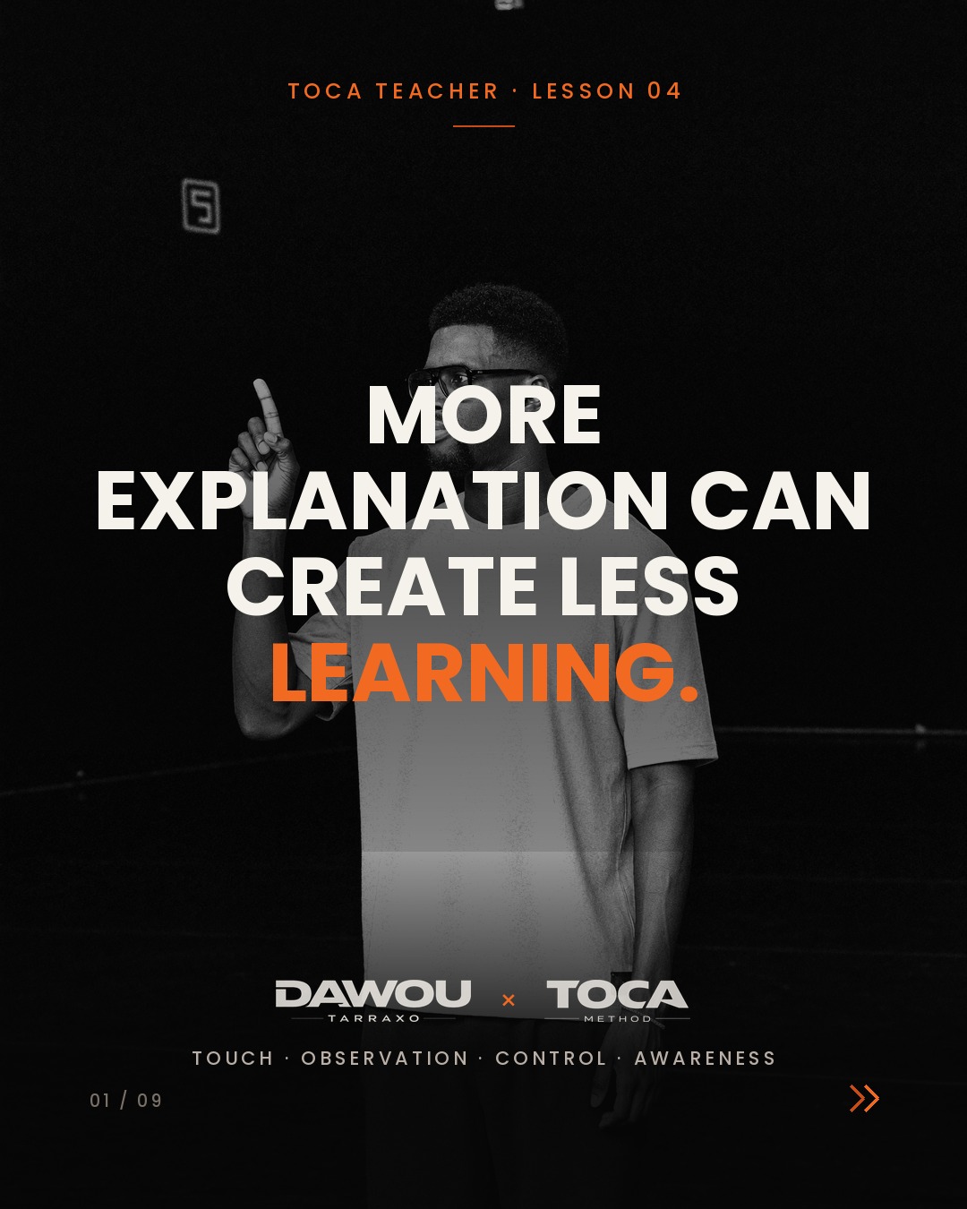 Dawou Tarraxo, pioneer of Tarraxo. Talk less, teach more. Why explaining kills a dance class