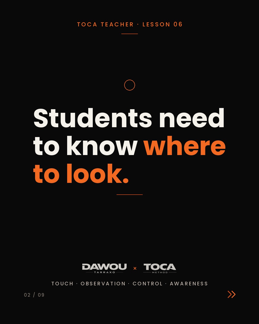 Demonstration is not teaching, slide 2 of 9