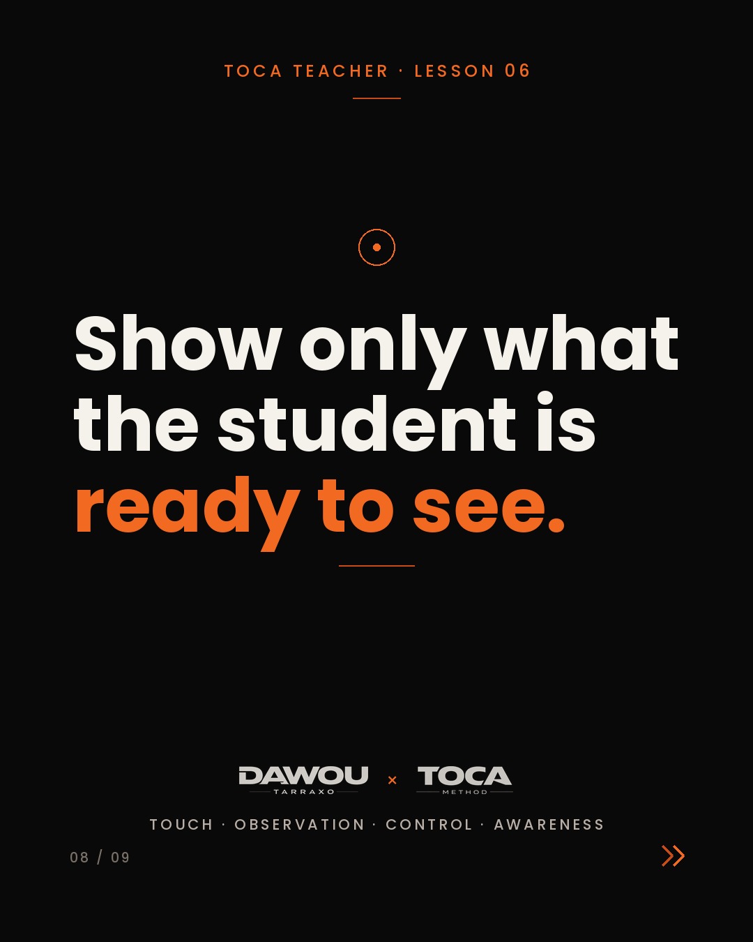 Demonstration is not teaching, slide 8 of 9