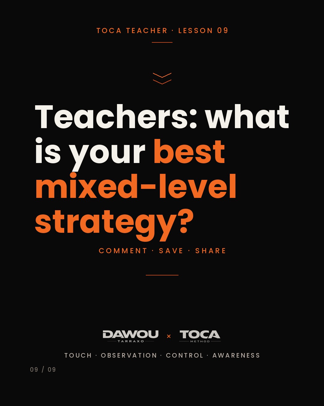 Teaching mixed levels in one dance class, slide 9 of 9
