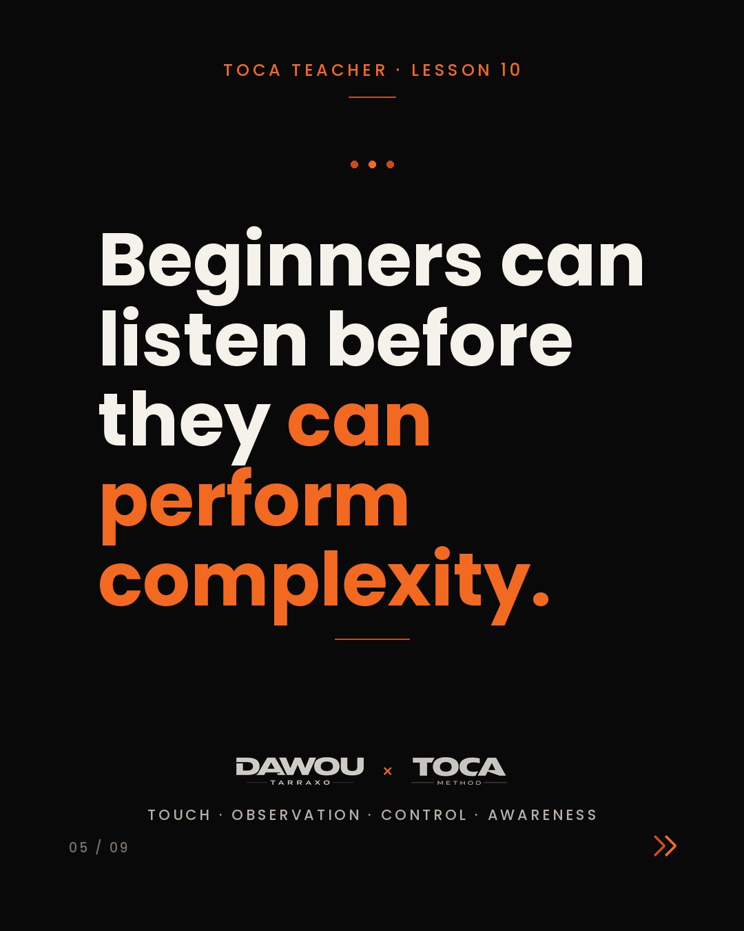 Teach musicality from the first dance class, not at the advanced level, slide 5 of 9