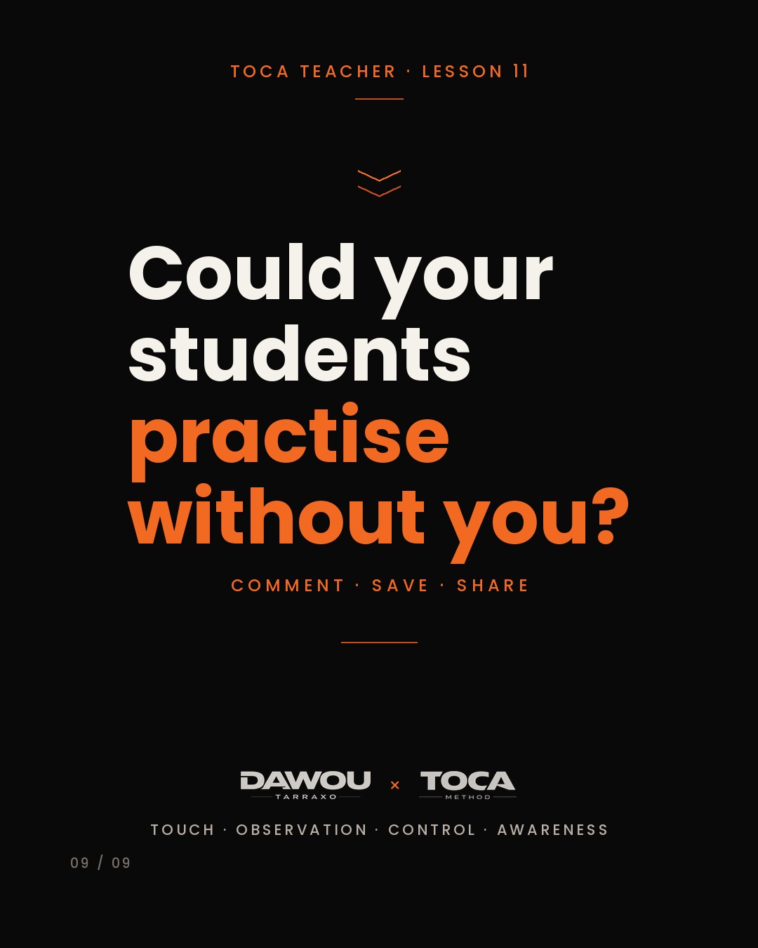 Build independent dancers, not students who need you, slide 9 of 9