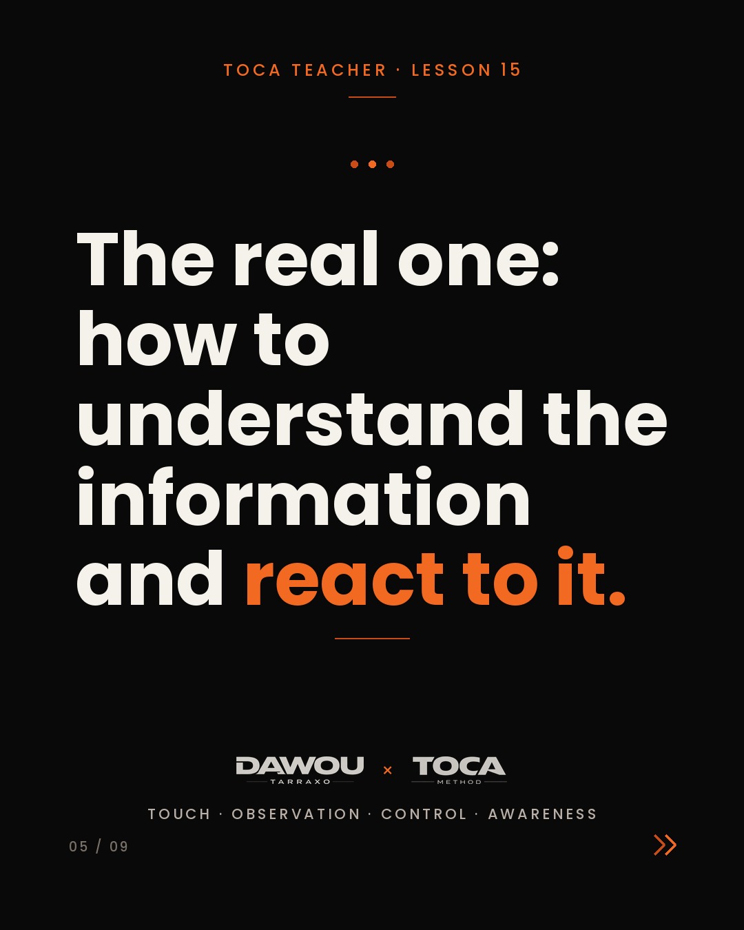 Teach the leader and the follower differently, slide 5 of 9