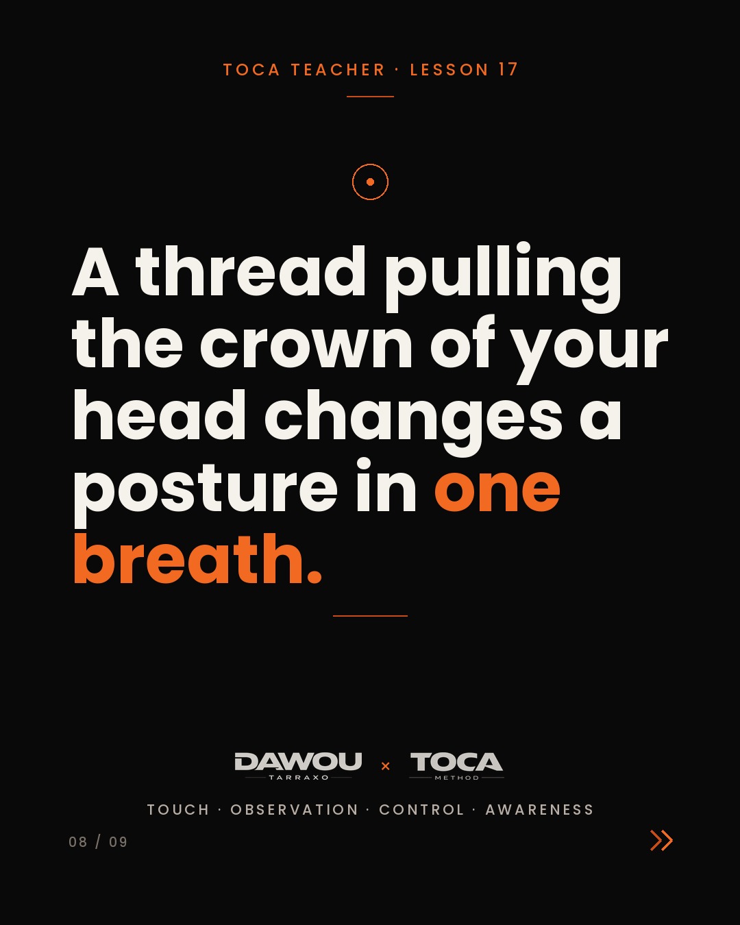 The art of the cue. How to say it so the body understands, slide 8 of 9