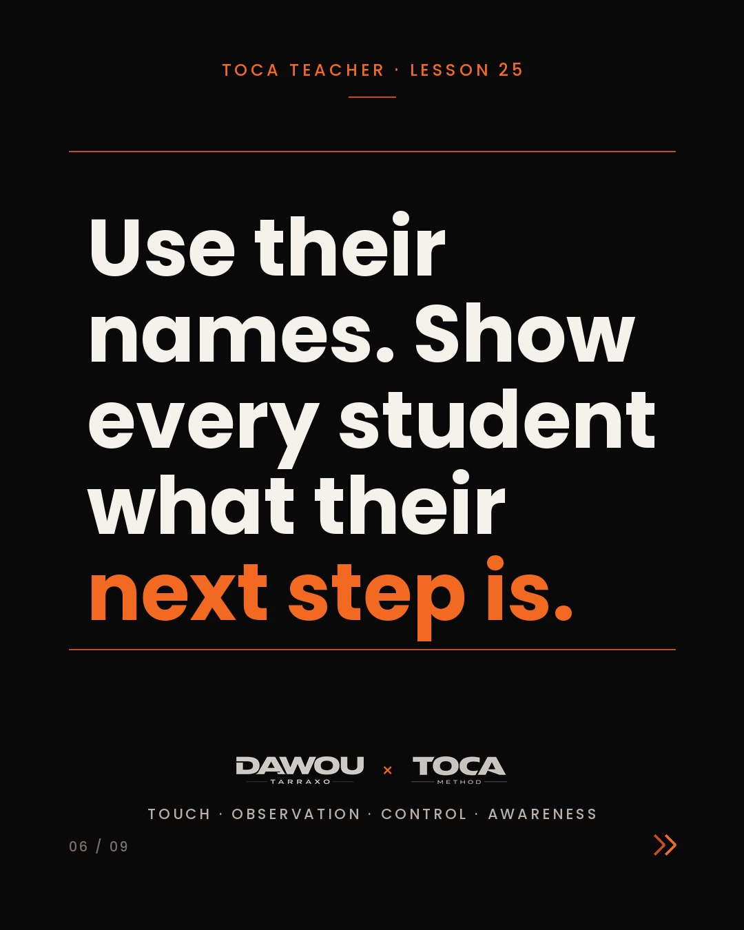 Student retention is built inside the dance class, slide 6 of 9