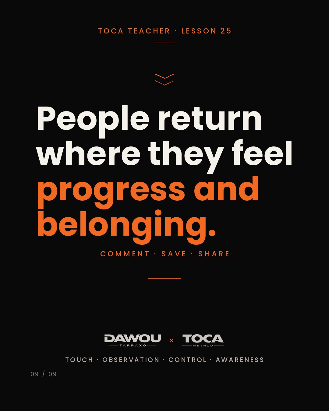 Student retention is built inside the dance class, slide 9 of 9
