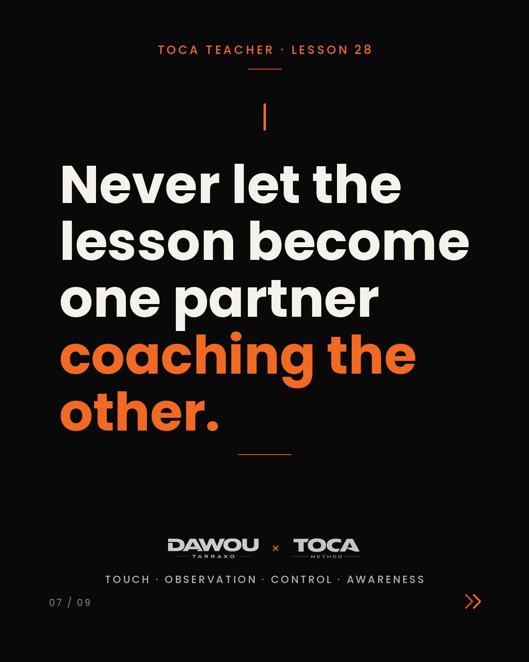 Teaching a couple to dance is not teaching two students, slide 7 of 9