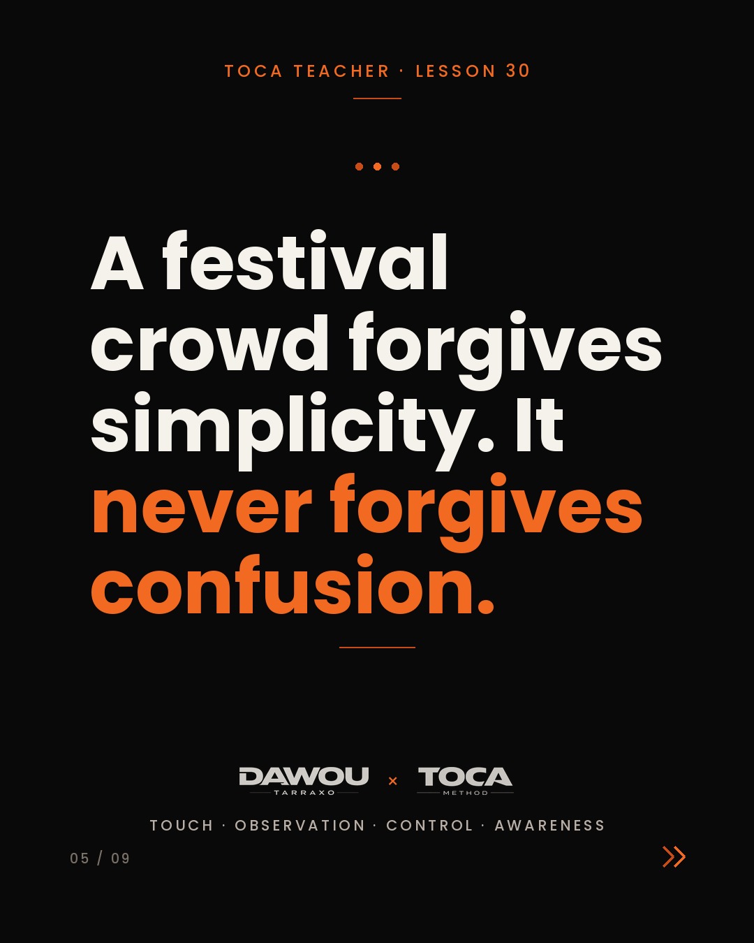 A dance festival workshop is a shop window, not a syllabus, slide 5 of 9