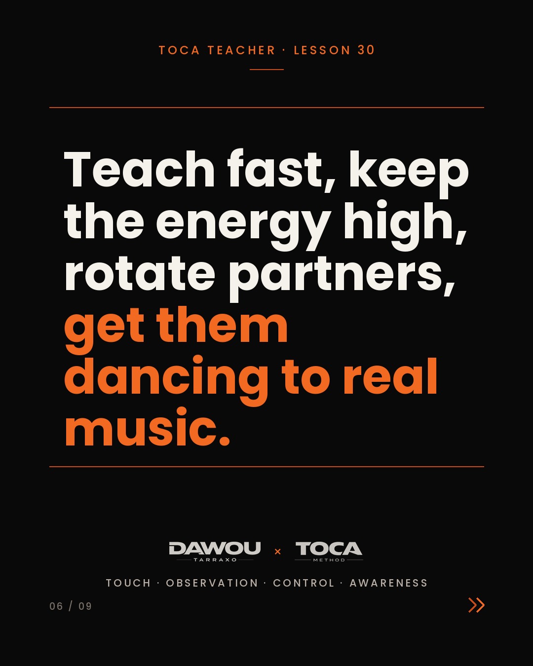 A dance festival workshop is a shop window, not a syllabus, slide 6 of 9