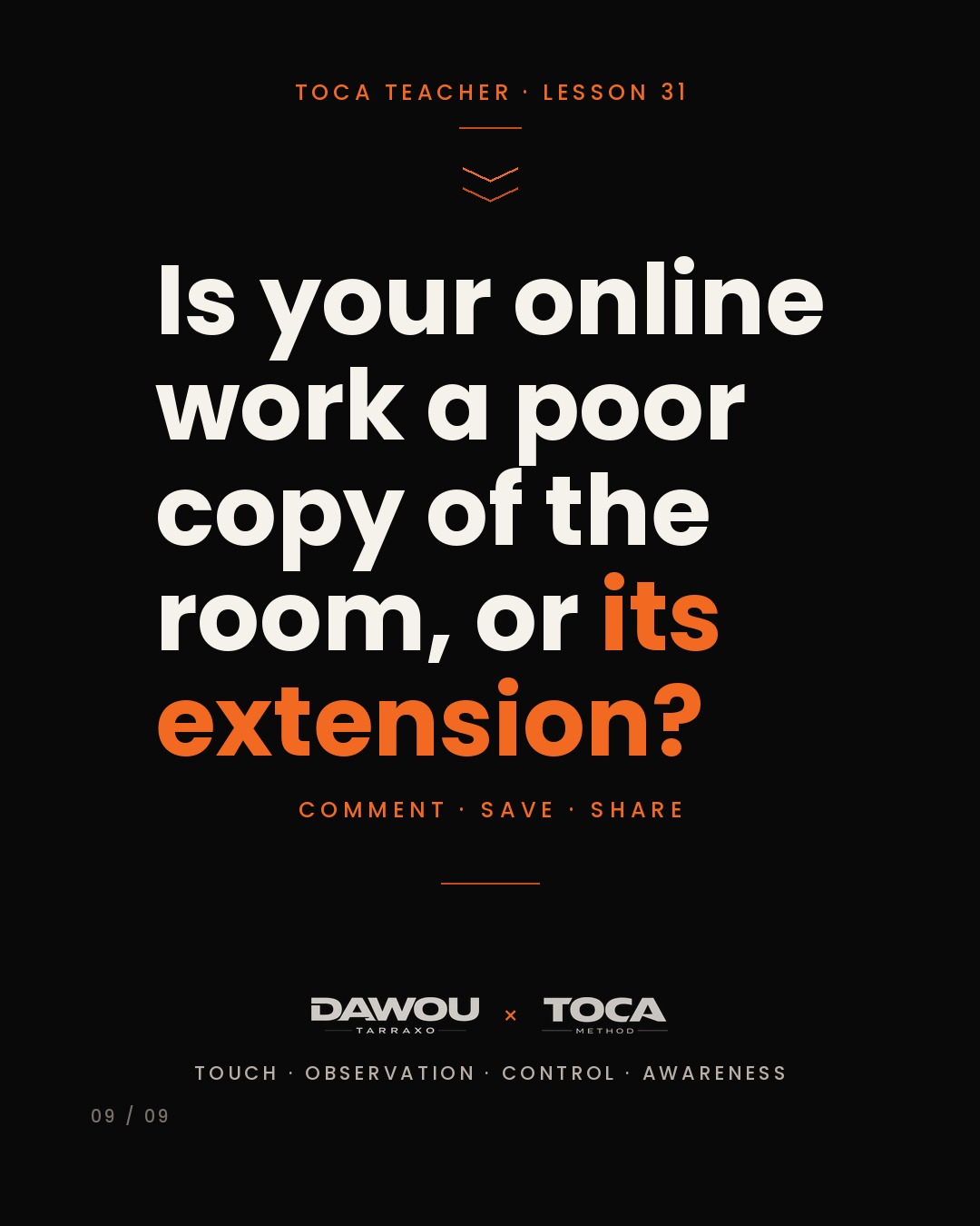 Teaching dance online takes away your two strongest tools, slide 9 of 9