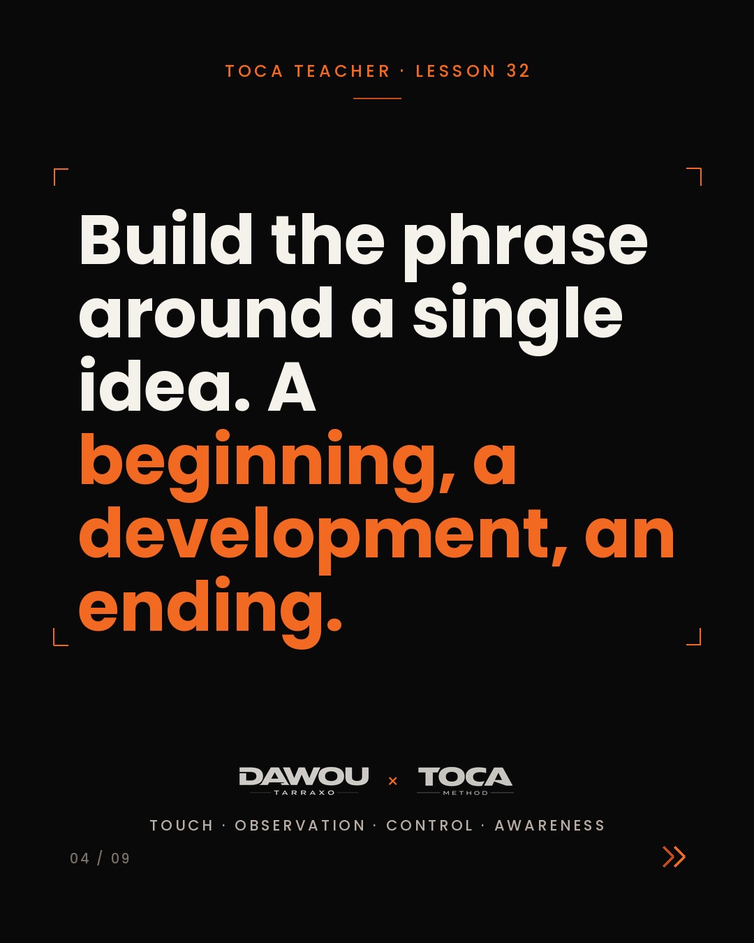 Choreography is not a list of moves, slide 4 of 9