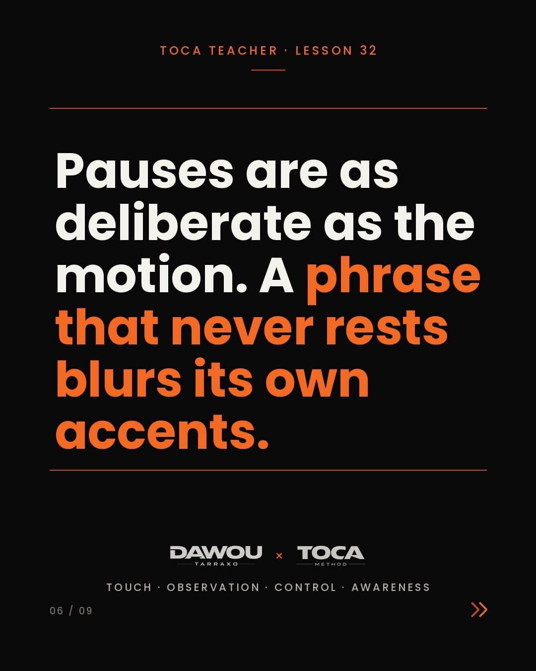 Choreography is not a list of moves, slide 6 of 9
