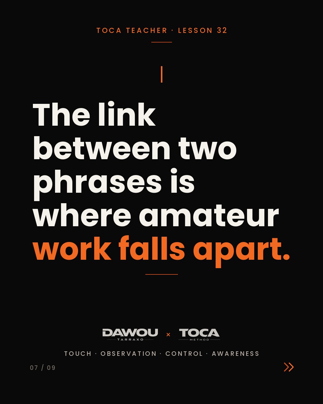 Choreography is not a list of moves, slide 7 of 9