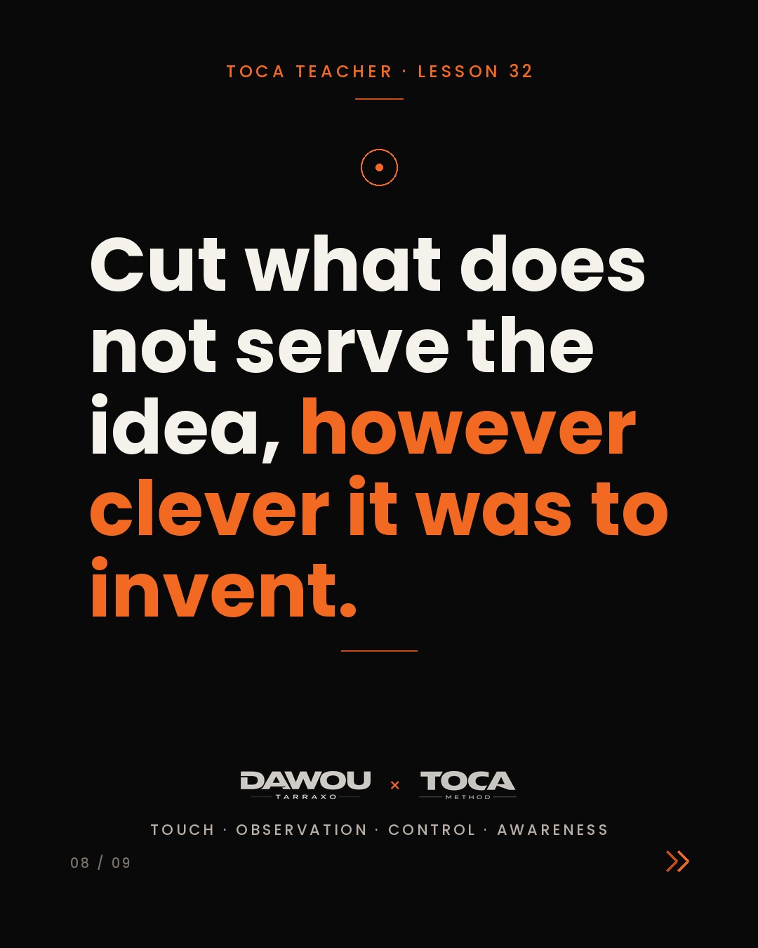 Choreography is not a list of moves, slide 8 of 9