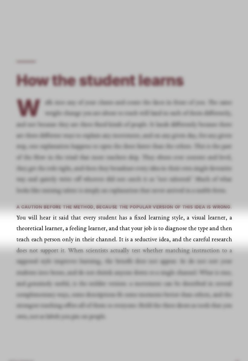 Page 50 of The teacher's guide by Dawou Tarraxo, the TOCA Method page this lesson comes from