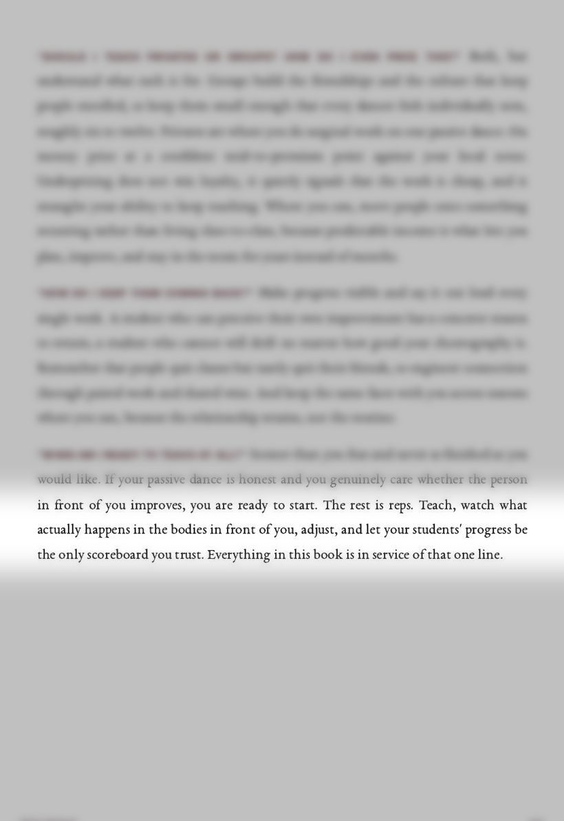 Page 431 of The teacher's guide by Dawou Tarraxo, the TOCA Method page this lesson comes from